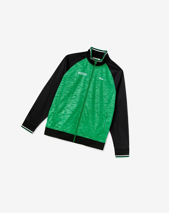 Fila Nigeria Piste Jacket Noir Blanche | 491DFAXEB