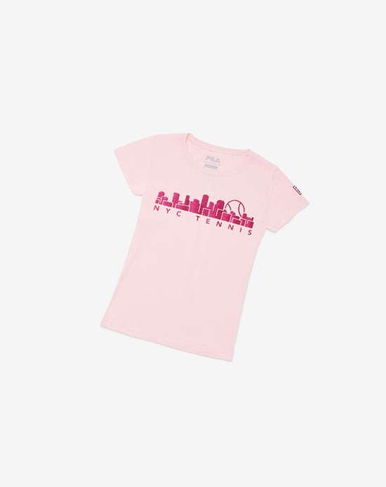 Fila Nyc Sparkle Tee Rose | 537PUMAQN