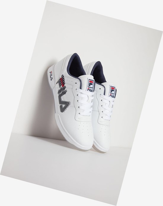 Fila Original Fitness Graphique Sneakers Wht/Fnvy/Fred | 781JEKSVD