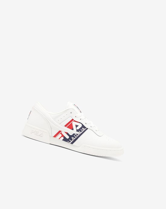Fila Original Fitness Logo Tape Sneakers Blanche Bleu Marine Rouge | 704YDURML
