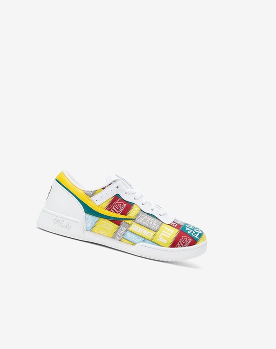 Fila Original Fitness Patchwork Sneakers Blanche Jaune | 504UPBERW