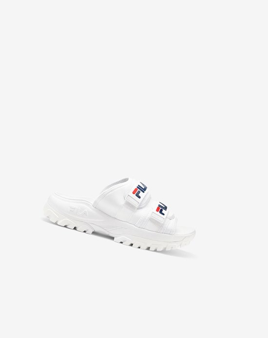 Fila Outdoor Claquette Claquette Sandals Blanche Bleu Marine Rouge | 398CTLIEP