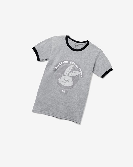 Fila Paper X Fila | Karter Tee Grise Clair | 639XSCURQ