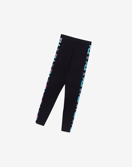 Fila Parma Legging Noir Bleu Rose | 689SCULDK