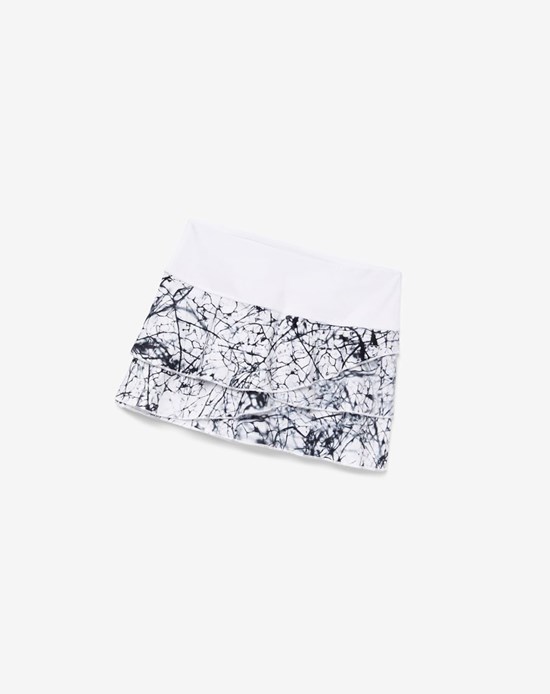Fila Pickleball Tiered Printed Skort Blanche | 978LYZQMD