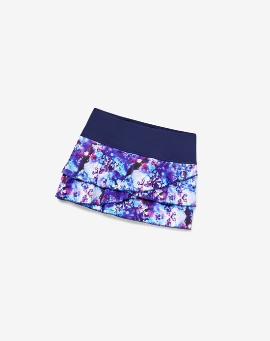 Fila Pickleball Tiered Printed Skort Bleu Marine Bleu Marine | 521VZPUEF