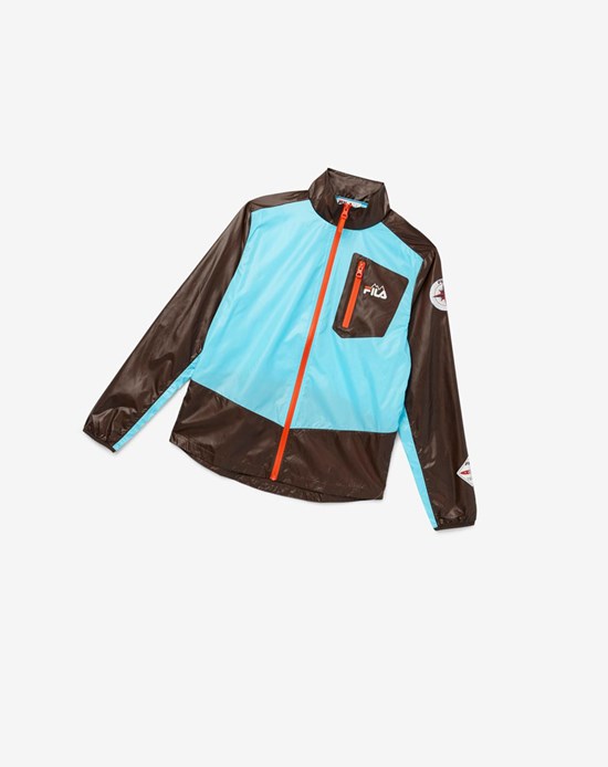 Fila Pinnacle Jacket Bleu Orange | 892DOJGUB