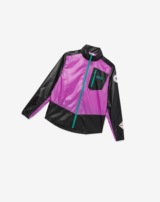 Fila Pinnacle Jacket Violette Noir Vert | 904WRTUMN