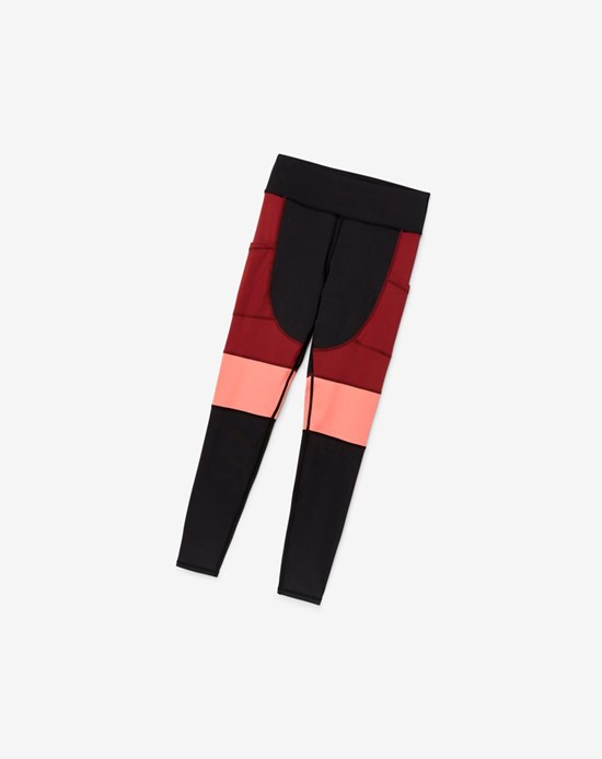 Fila Power Tight Noir Chocolat Rose | 293TOYGBH