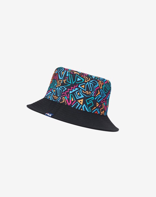 Fila Printed Twill Bucket Hat Noir | 948MHXQFE