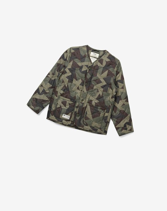 Fila Project 7 Legere Matelassé Jacket Kaki | 426XOEDBU
