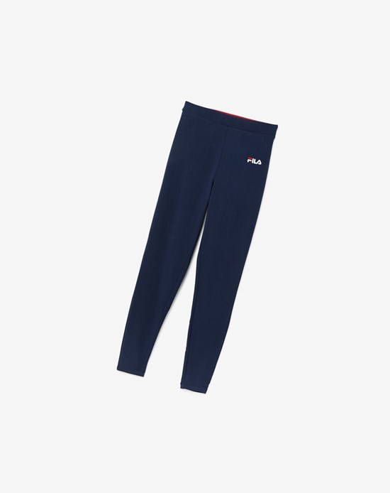Fila Rathi High Waisted Legging Bleu Marine Blanche Rouge | 083IVZWBQ