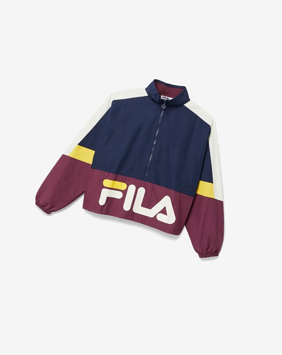 Fila Reid Piste Jacket 413 Peacoat / Prune / Tutrledove | 627PRITVM