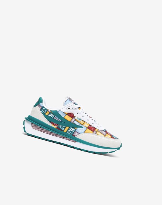 Fila Renno Patchwork Chunky Sneakers Blanche Jaune | 136FLXIUO