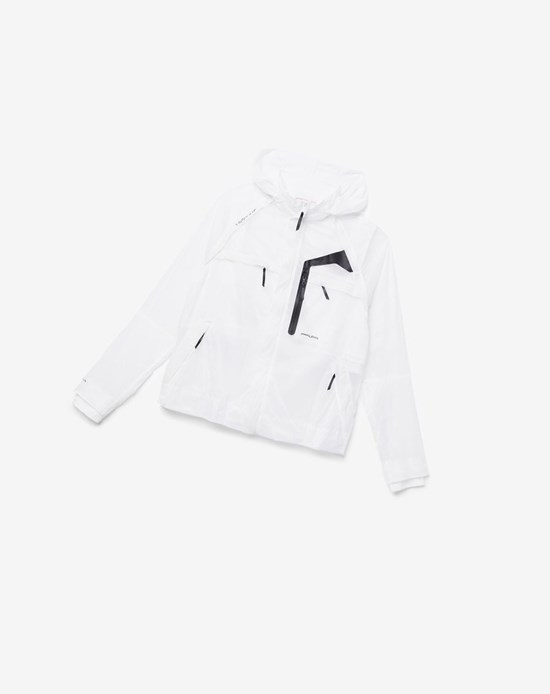 Fila Rigel Windbreaker Blanche Noir | 672QSGXVL