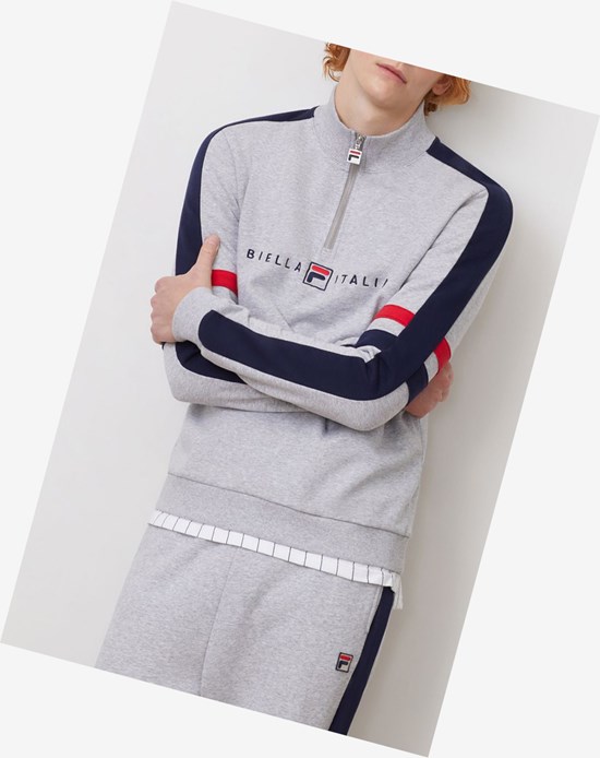 Fila Romolo 1/2 Zip Sweatshirt Lgrym/Peac/Cred | 576TSGIYR