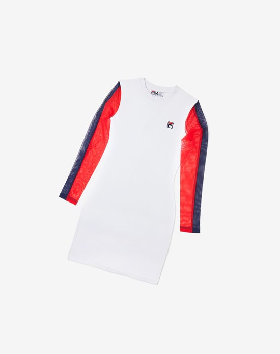 Fila Ruhi Robe Blanche Rouge | 712BJLISM