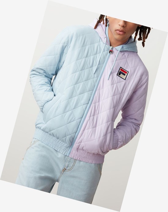 Fila Sawyer Matelassé Jacket Plil/Cblu | 671ODUFEV