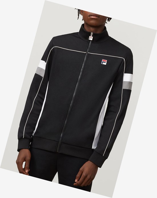 Fila Slalom Piste Jacket Blk/Wht/Fgry | 209MLTOIW