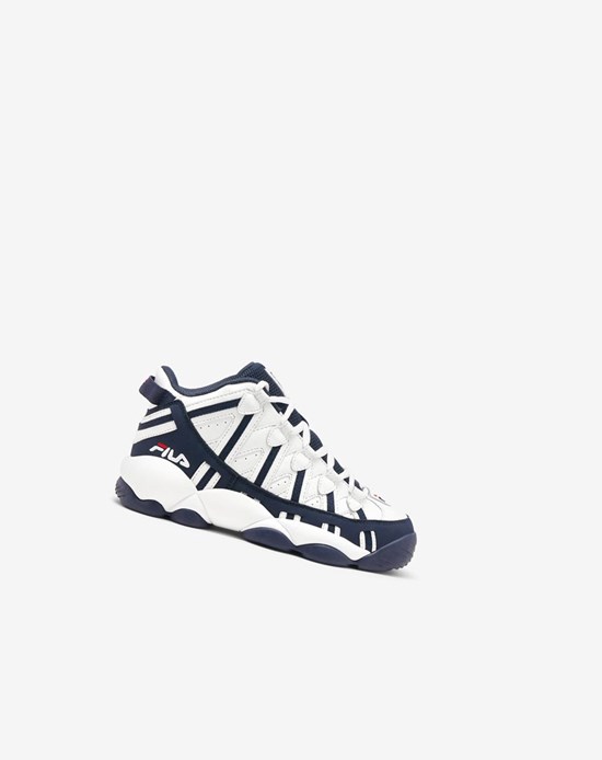 Fila Stackhouse Spaghetti Tennis Shoes Wht/Fnvy/Fred | 076YJZWPF