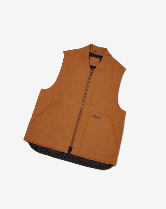 Fila Tela Travail Vest 971 Chestnut | 654MNGLAW