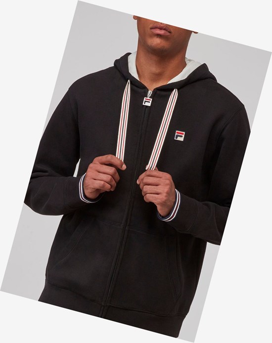 Fila Tenconi Encapuchonné Sweatshirt Blk/Gard | 321YJFAGZ