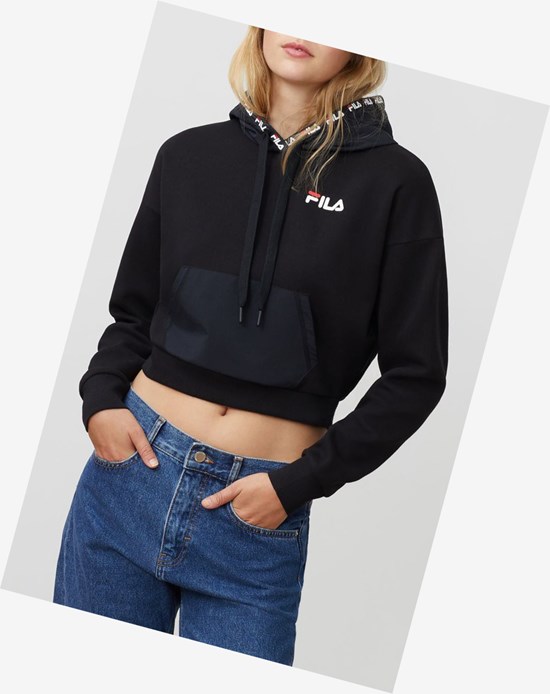 Fila Tina Hoodie Noir | 128KPMXWJ