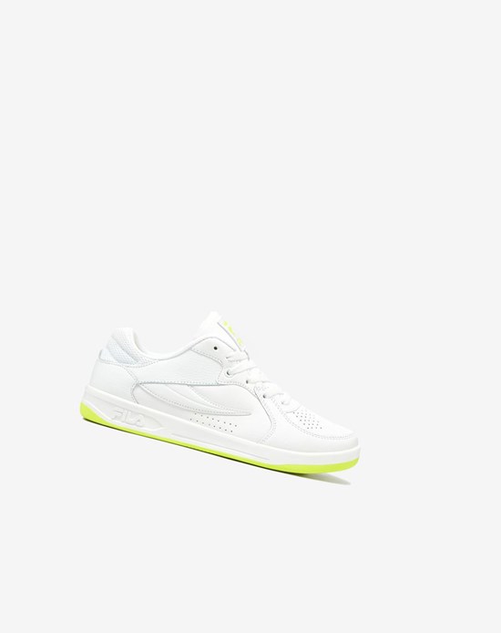 Fila Tn-83 Tennis Shoes Blanche Blanche Jaune | 945XIJPGV