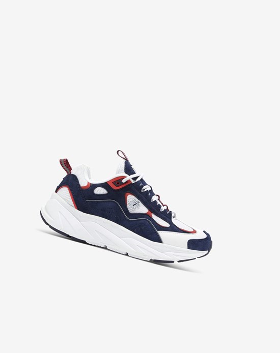 Fila Trigate X Brooks Brothers Chunky Sneakers Blanche Bleu Marine Rouge | 289HELMRG