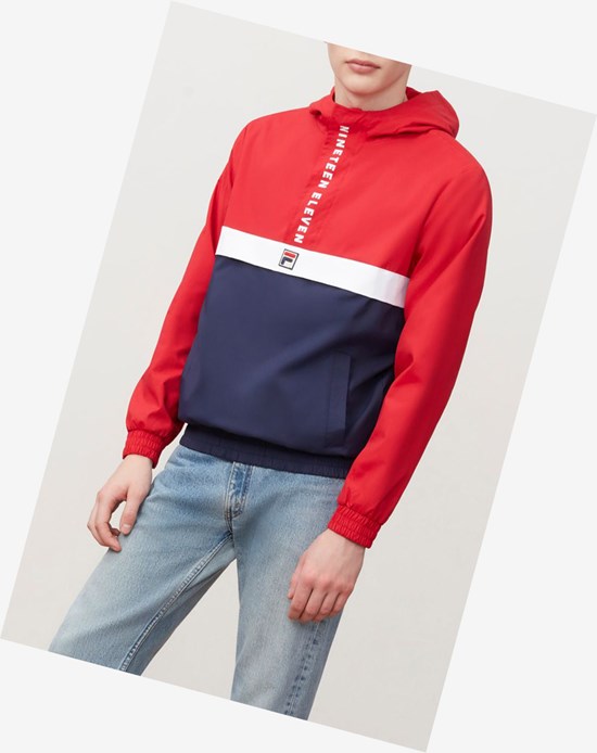 Fila Tucker 1/2 Zip Jacket Cred/Peac/Wht | 706YMRSCA