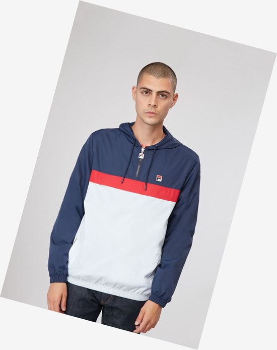 Fila Turin Windjacket Wht/Cred/Navy | 975LJYZPH