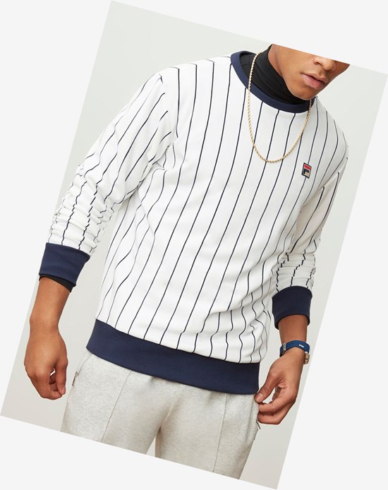 Fila Valencia Velour Crew Wht/Peac | 741DJYQBT
