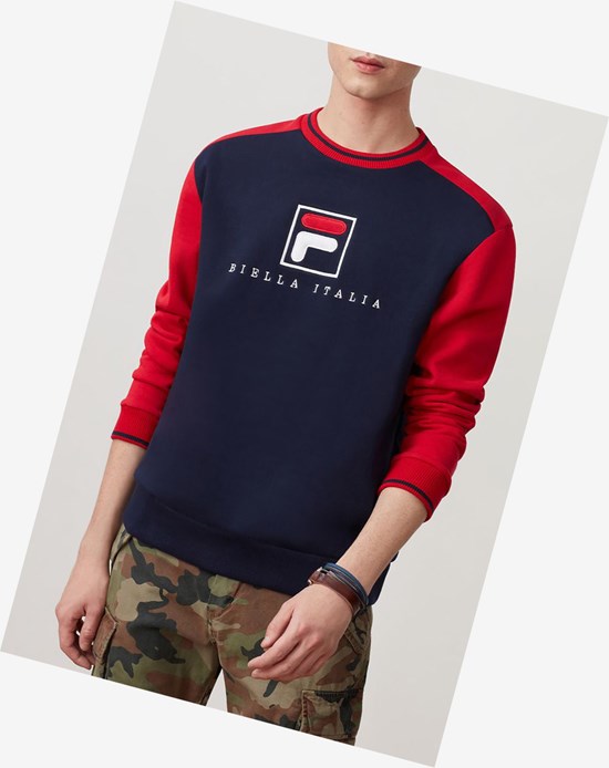 Fila Ventura Sweatshirt Peac/Cred/Wht | 129DQWYAL