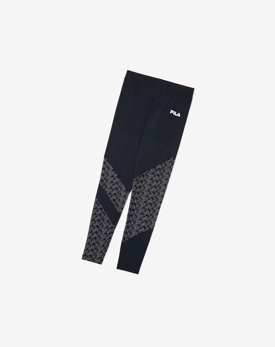Fila Vilina Legging Noir Blanche | 960FSKCJV