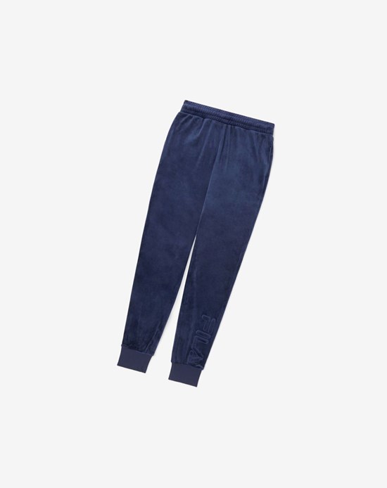 Fila Vinny Velour Jogger 410 Peacoat | 698MANVCU