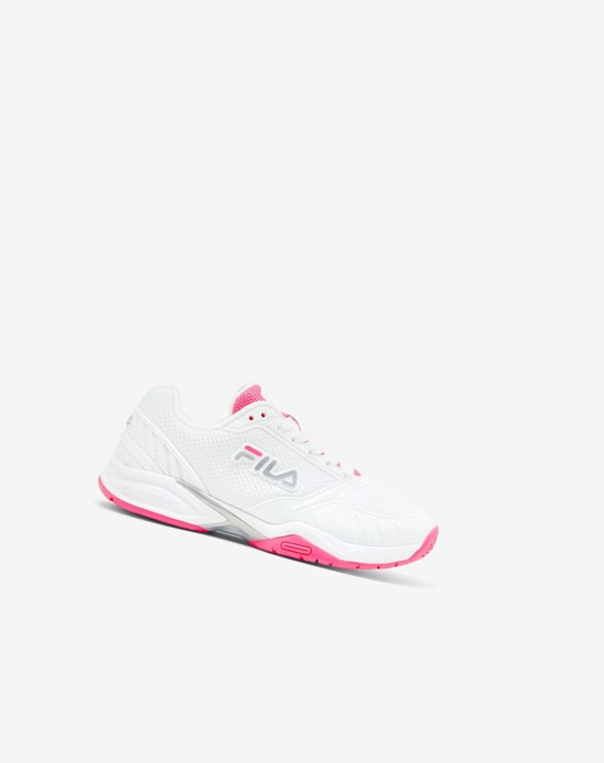 Fila Volley Zone Tennis Shoes Wht/Kopk/Wht | 247WUXKRC