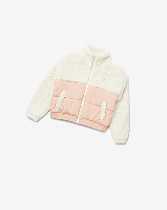 Fila Yauvani Cropped Puffer Jacket Rose | 367VWYEZR